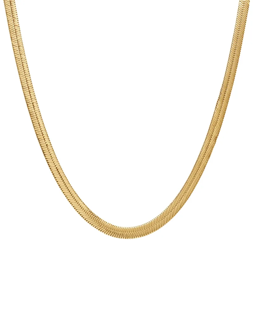 Blackjack Men's Wide Herringbone 20" Chain Necklace Stainless Steel