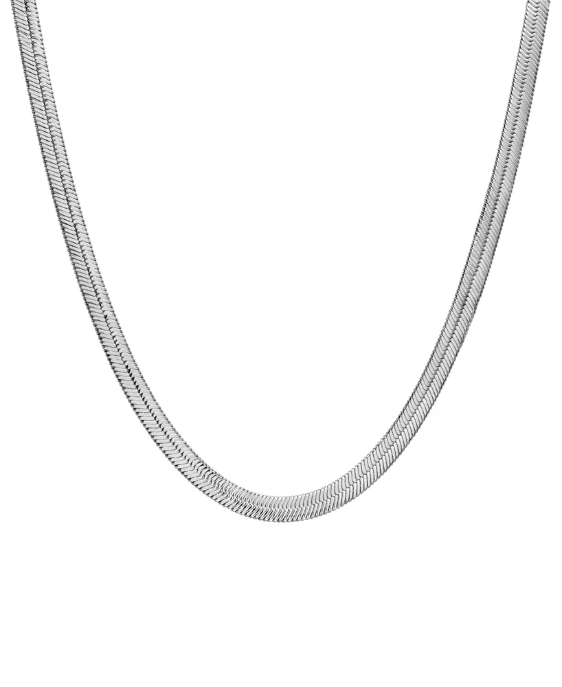 Blackjack Men's Wide Herringbone 20" Chain Necklace in Stainless Steel