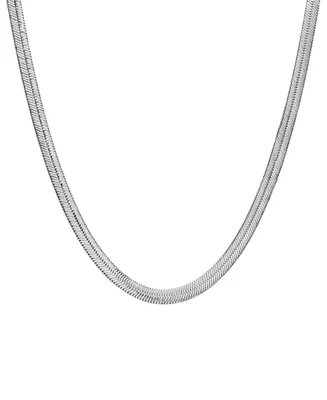 Blackjack Men's Wide Herringbone 20" Chain Necklace in Stainless Steel