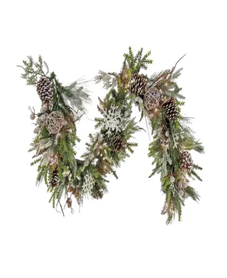 National Tree Company 6' Hgtv Home Collection Pre-Lit Cozy Winter Garland