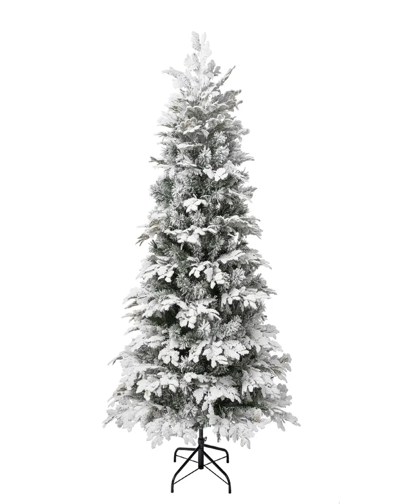 National Tree Company ft. Feel-Real Acacius Snowy Hinged Tree