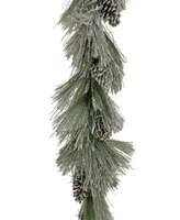 National Tree Company 7' Snowy Long Needle Plastic Garland