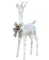 National Tree Company 36" Pre-Lit Glittered Fawn