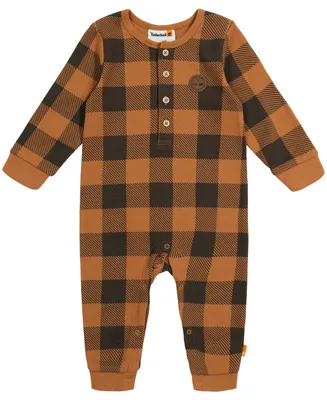 Timberland Baby Boys Check Thermal Footless One Piece Coverall