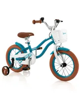 14'' Kids Bicycle with Removable Training Wheels & Basket for 3-5 Years Old