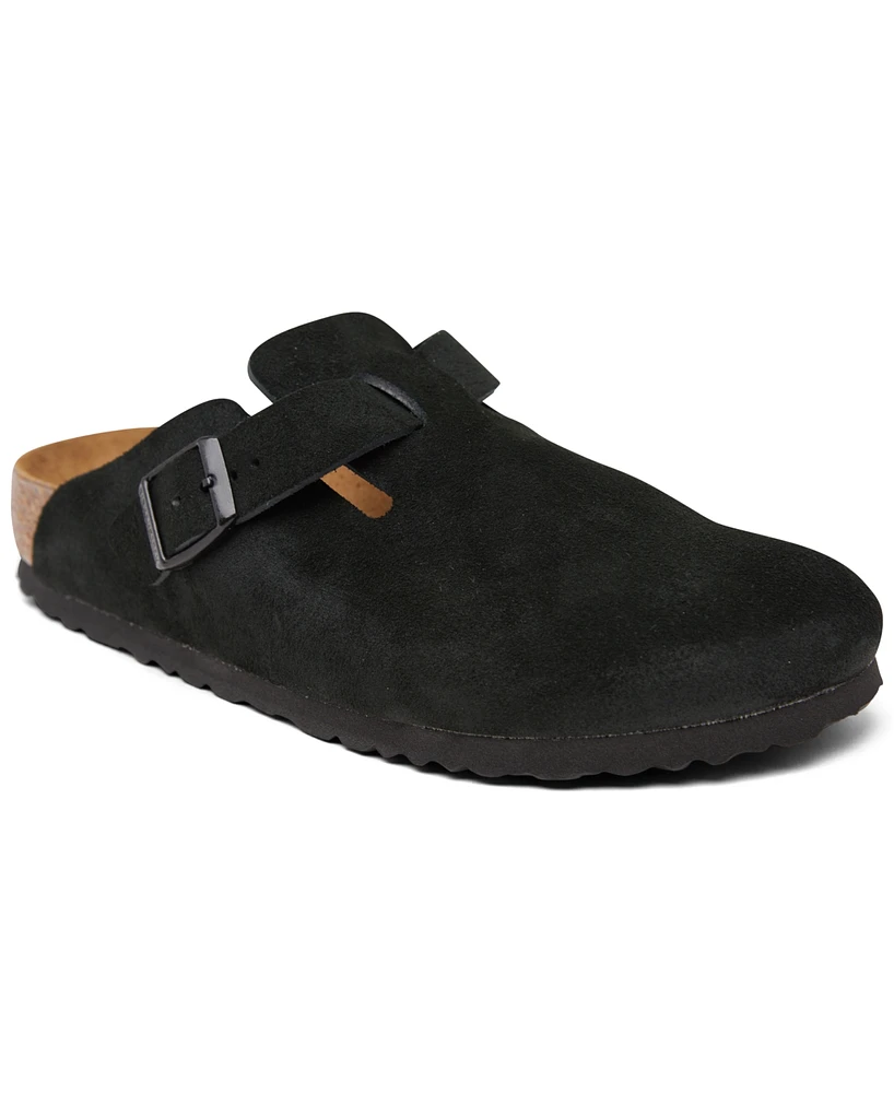 Birkenstock Women's Boston Soft Footbed Suede Leather Clogs from Finish Line