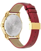 Versace Women's Swiss Medusa Deco Leather Strap Watch 38mm