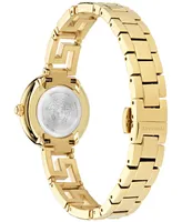 Versace Women's Swiss Greca Goddess Gold Ion Plated Stainless Steel Cut-Out Bracelet Watch 28mm