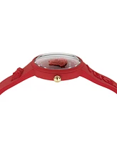 Versace Women's Swiss Medusa Pop Red Silicone Strap Watch 39mm Set