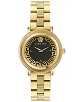 Versace Women's Swiss Greca Flourish Gold Ion Plated Stainless Steel Bracelet Watch 35mm