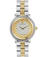 Versace Women's Swiss Greca Flourish Two-Tone Stainless Steel Bracelet Watch 35mm