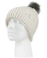 Heat Holders Brina Solid Cable Knit Roll Up Pom-Pom Hat