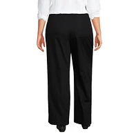 Lands' End Women's High Rise Crisp Poplin Chino Wide Leg Pants