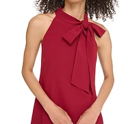 Vince Camuto Bow-Neck Halter Dress