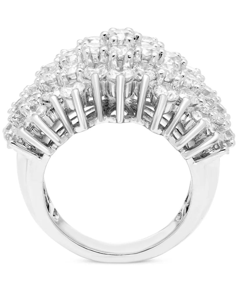 Diamond Cluster Statement Ring (5 ct. t.w.) in 14k White Gold