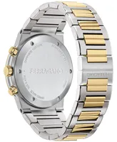 Salvatore Ferragamo Men's Swiss Chronograph Two-Tone Stainless Steel Bracelet Watch 41mm