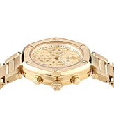 Philipp Plein Men's The Hexagon Chronograph Gold-Tone Stainless Steel Bracelet Watch 42mm