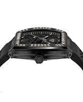 Philipp Plein Men's Automatic The Keleton Black Silicone Strap Watch 44mm