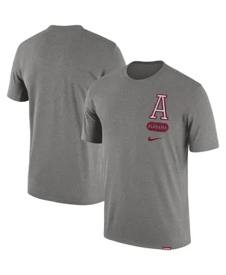 Men's Nike Heather Gray Alabama Crimson Tide Campus Letterman T-shirt
