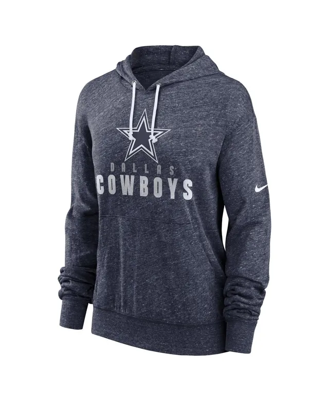 Women's New Era Navy Dallas Cowboys Foil Sleeve Pullover Hoodie