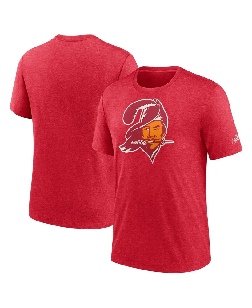 Men's Nike Heather Maroon Tampa Bay Buccaneers Rewind Logo Tri-Blend T-shirt