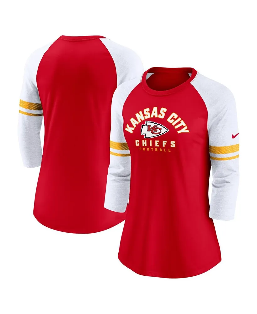 Women's Majestic Patrick Mahomes Red Kansas City Chiefs Player Name &  Number Raglan Tri-Blend 3/4-Sleeve T-Shirt