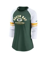 Women's Nike Green Bay Packers Fashion 3/4-Sleeve Raglan T-shirt