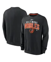 Men's Nike Black Baltimore Orioles Cooperstown Collection Team Shout Out Pullover Sweatshirt