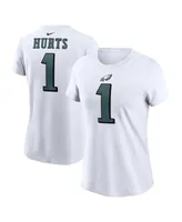 Women's Nike Jalen Hurts White Philadelphia Eagles Player Name and Number T-shirt