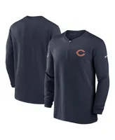 Men's Nike Navy Chicago Bears 2023 Sideline Performance Long Sleeve Quarter-Zip Top