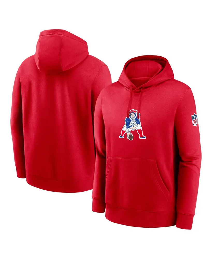 Men's Nike Navy New England Patriots Sideline Athletic Stack Performance  Pullover Hoodie