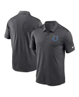 Men's Nike Anthracite Indianapolis Colts Franchise Team Logo Performance Polo Shirt
