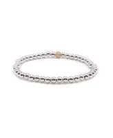 Bowood Lane 5mm Sterling Silver Ball Stretch Bracelet