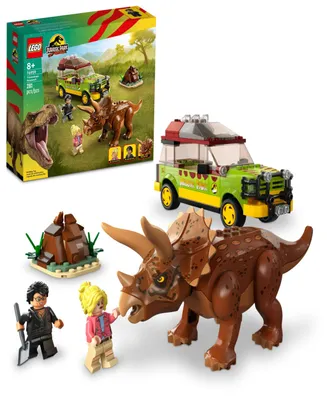 Lego Jurassic World 76959 Triceratops Research Toy Building Set with Ian Malcolm and Dr. Ellie Sattler Minifigures