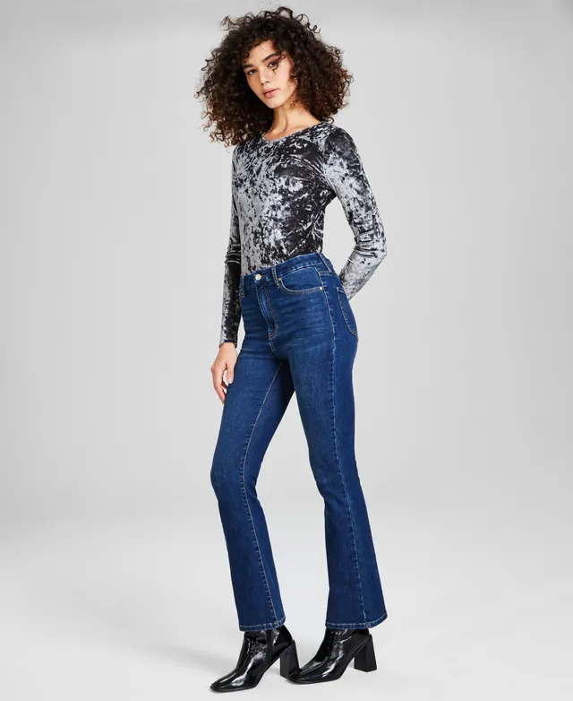 And Now This Women's High-Rise Front-Seam Straight Jeans - Macy's