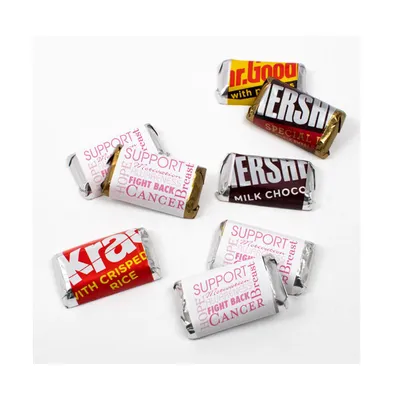 Pcs Breast Cancer Awareness Candy Hershey's Miniatures Chocolate - Pink