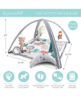The Peanutshell 7 in 1 Baby Play Gym and Tummy Time Mat, Woodland Animals
