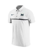 Men's Nike White Michigan Wolverines Coaches Performance Polo Shirt