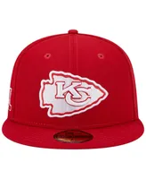 Men's New Era Scarlet Kansas City Chiefs Super Bowl Liv Main Patch 59FIFTY Fitted Hat