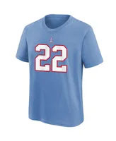 Youth Derrick Henry Navy Tennessee Titans Mainliner Player Name & Number  T-Shirt