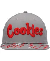 Men's Cookies Gray Triple Beam Snapback Hat