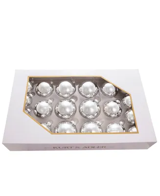 Kurt Adler 60-80mm Shiny Glass Ball Ornaments, 20-Piece Set