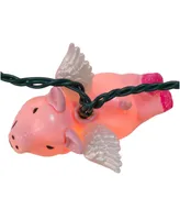 Kurt Adler 10-Light Flying Pig Light Set