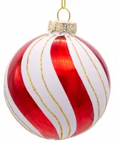 Kurt Adler 80mm Glass Ball Ornaments, 6 Piece Set