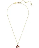 Swarovski Gold-Tone Multicolor Crystal Ladybug Pendant Necklace, 15" + 2-3/4" extender