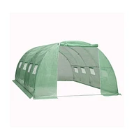 vidaXL Greenhouse 172.2 ft² 13.1'x13.1'x6.6'