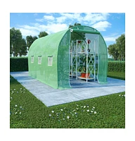 vidaXL Greenhouse 73.8 ft² 11.3'x6.6'x6.6'