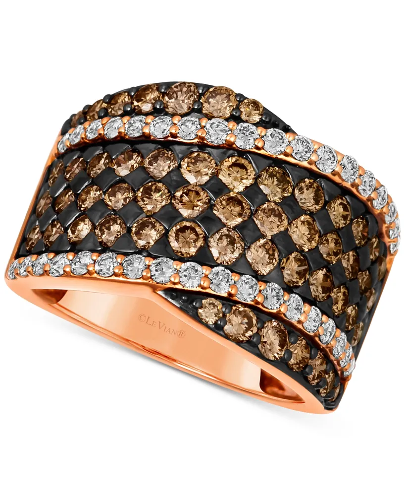 Le Vian Chocolate Diamond & Nude Diamond Wide Statement Ring (2-3/8 ct. t.w.) in 14k Rose Gold