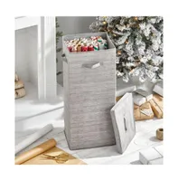 mDesign Tall Gift-Wrapping Paper Storage Box with Handles + Removable Lid