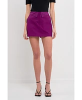 endless rose Women's Fold Waist Mini Skort